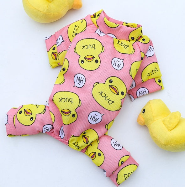 Pet Four-legged Clothes Duck Cartoon Pajamas