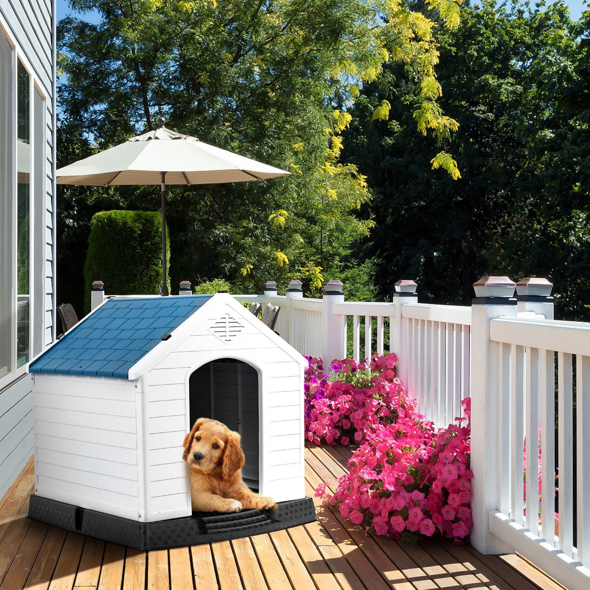 Indoor/Outdoor Waterproof Plastic Dog House
