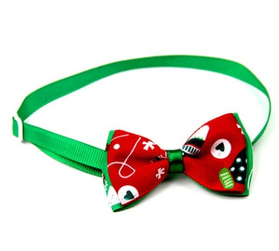 Handmade Christmas Ribbon Dog Bow Ties