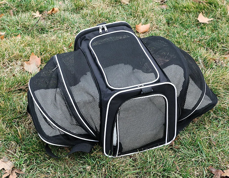 Pet Carrier Foldable Expandable Bag Mesh Breathable Handheld