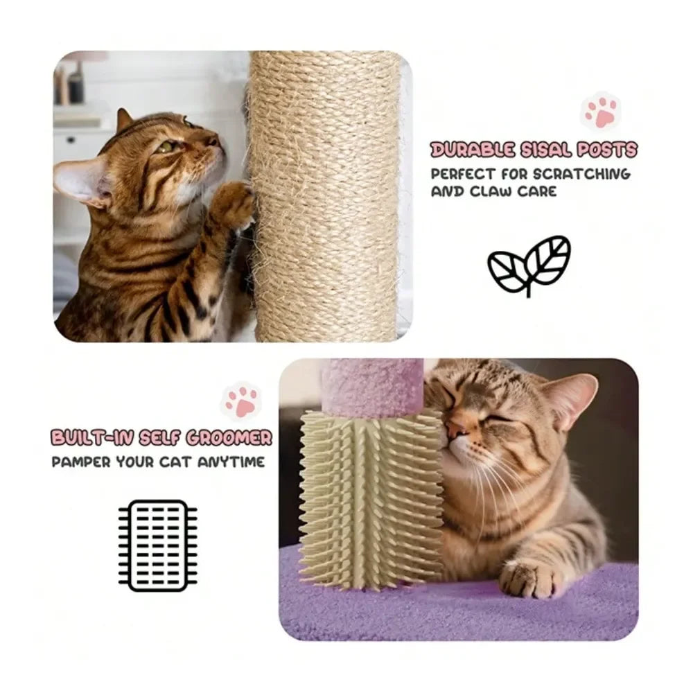 Cat Tower With Scratching Post, Condo, Plush Perches