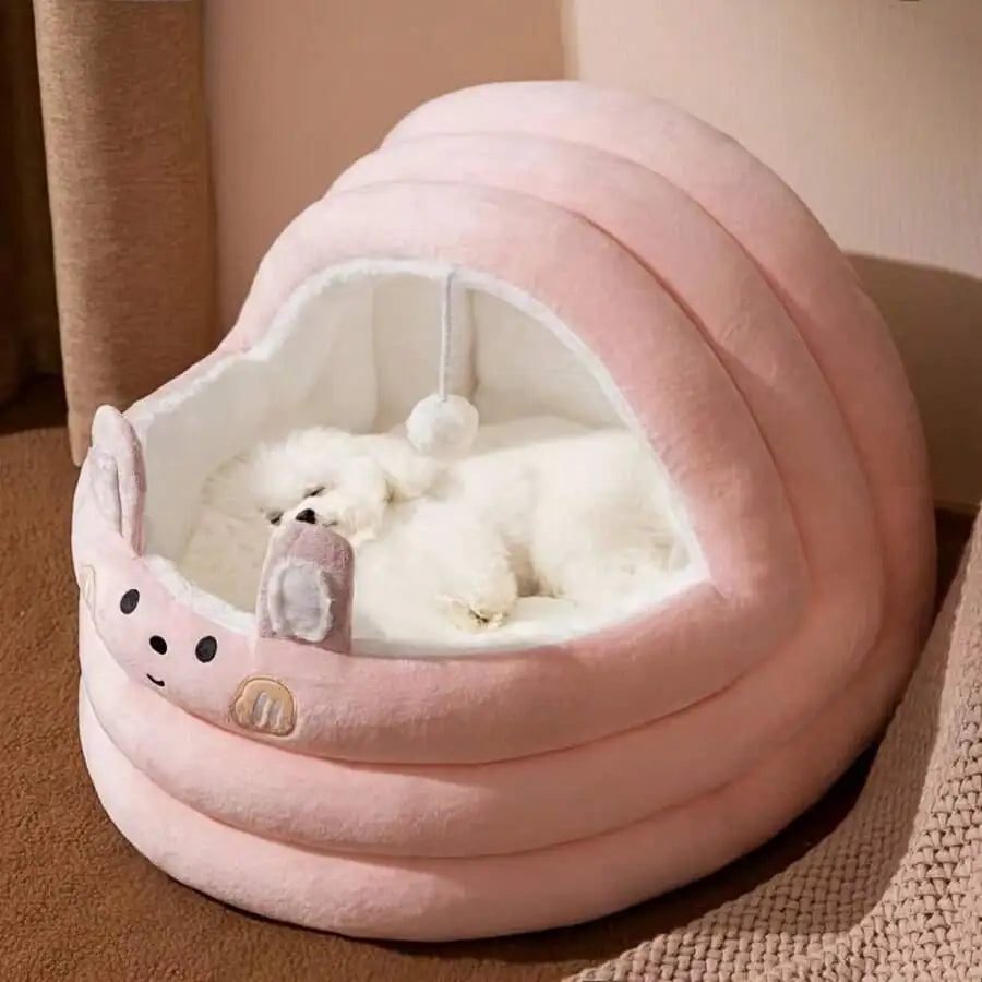 Soft & Cozy Pet Bed, Anti-slip Bottom, Interactive Hanging Ball