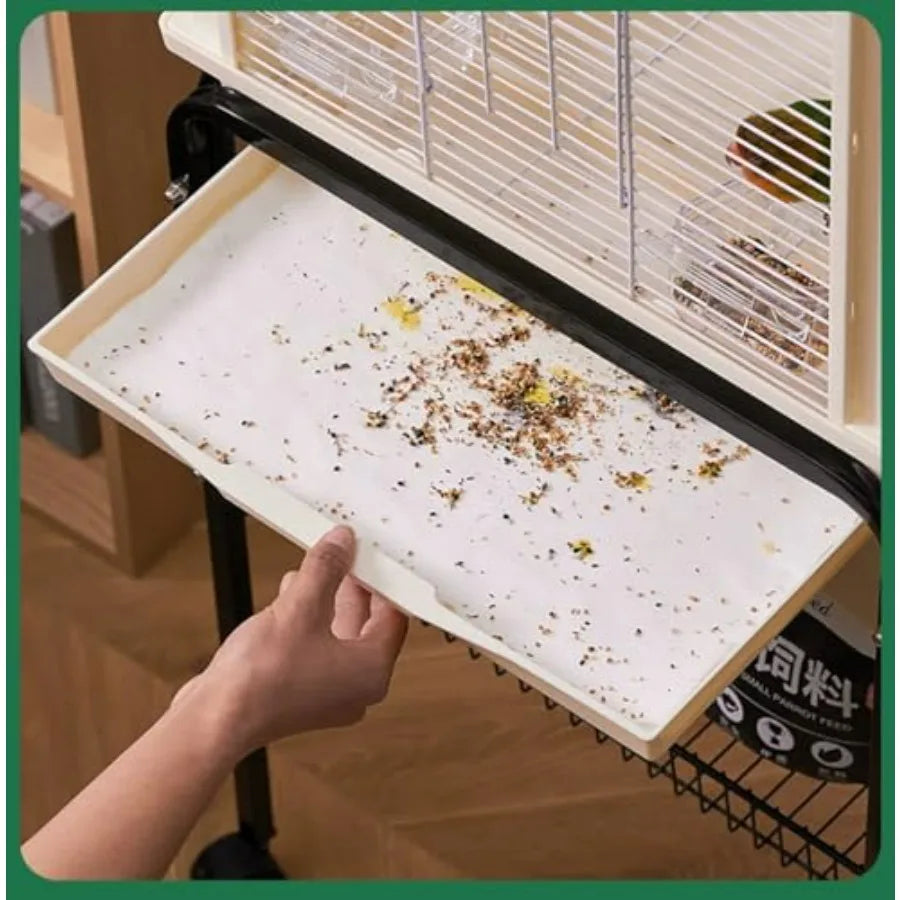100PCS Bird Cage Liner Papers, Disposable