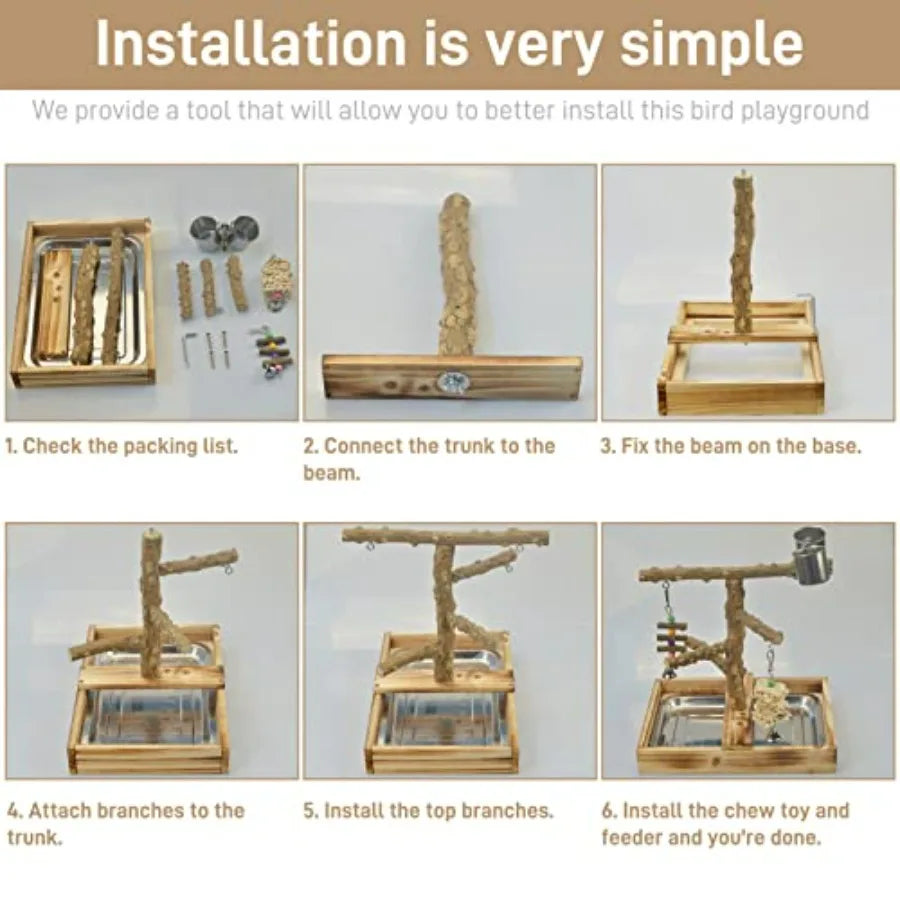 Bird Cage Accessories, Perches, Trays, Cups, Chew Toys
