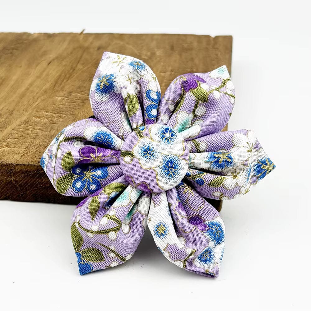 Lilac Meadow Floral Harness Set for Dogs