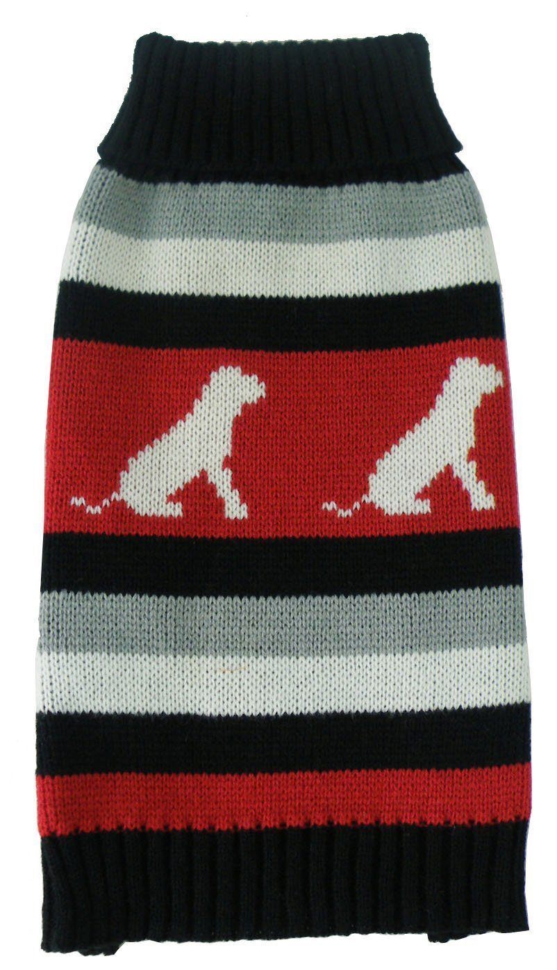 Fashion Striped Ribbed Turtle Neck Dog Sweater
