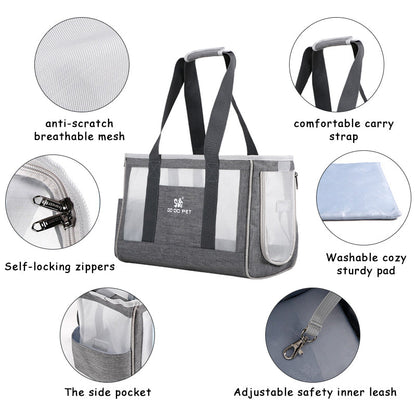 Pet Carrier Breathable Large Capacity Travel Handbag