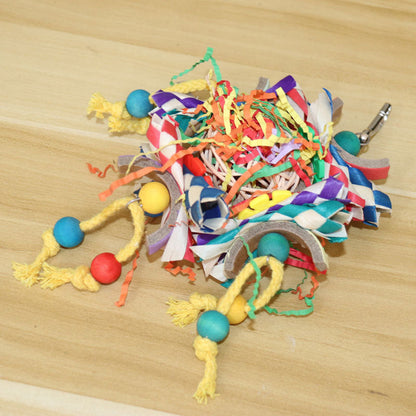Colorful Vine Ball, Paper Tube, Bird Cage Parrot Toys