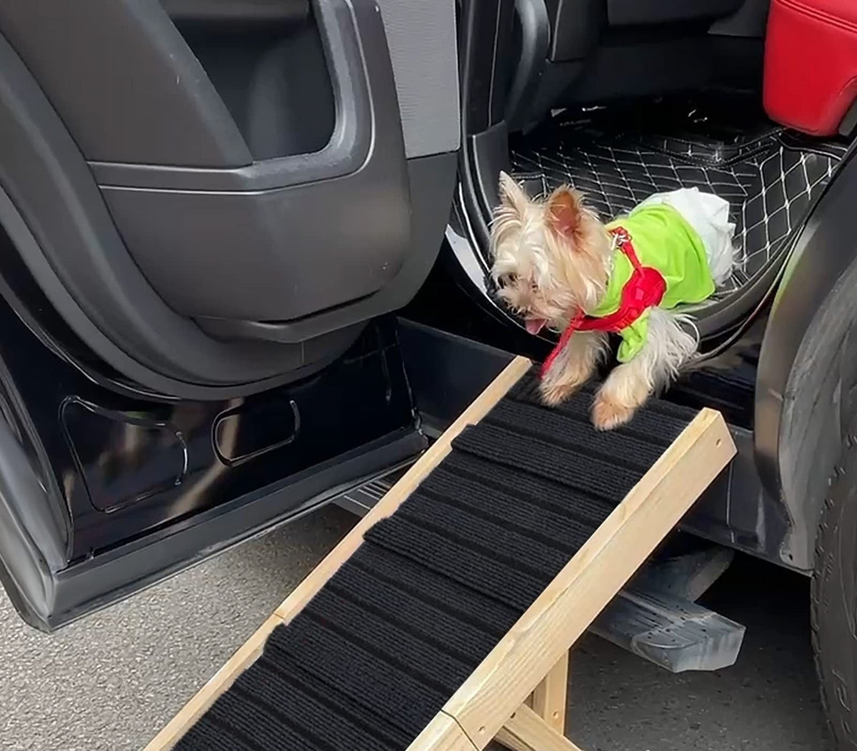 Wooden Adjustable,Foldable, Portable Non-slip Ramp For Dogs