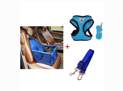 Pet's Car Seat Carrier, Safety Belt, Harness & Leash set