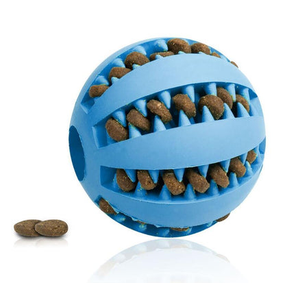 Pet Slow Feeder Dog Toy Rubber Dog Ball Toy