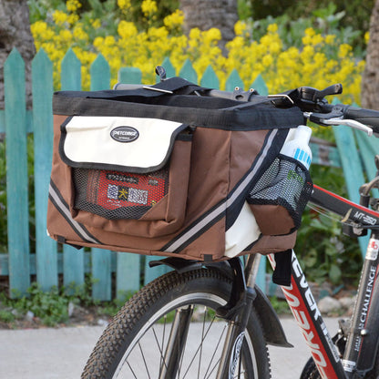 Pet Bicycle Carrier Removable Front Basket