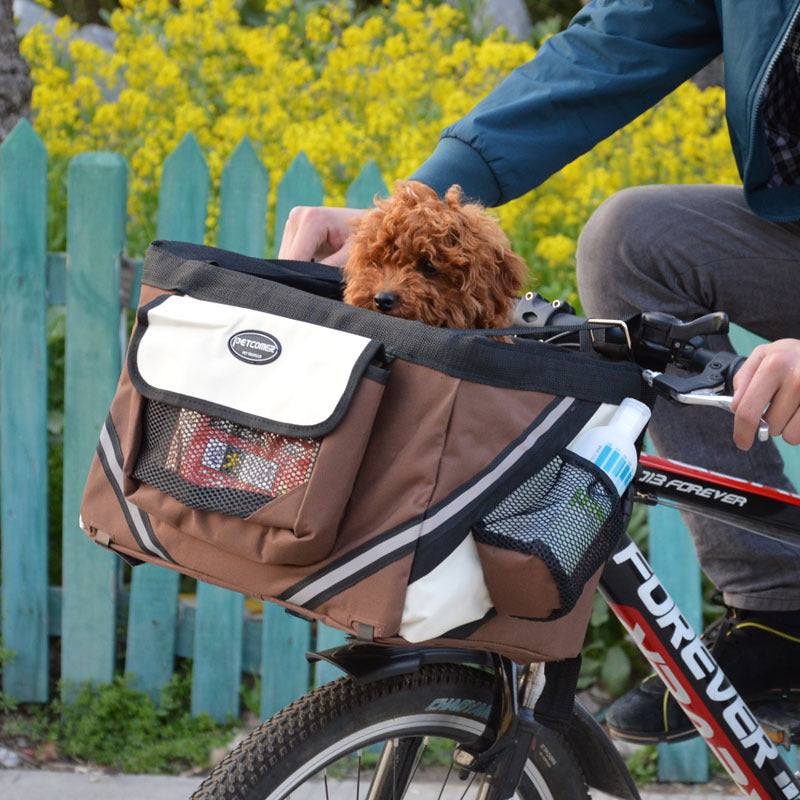 Pet Bicycle Carrier Removable Front Basket