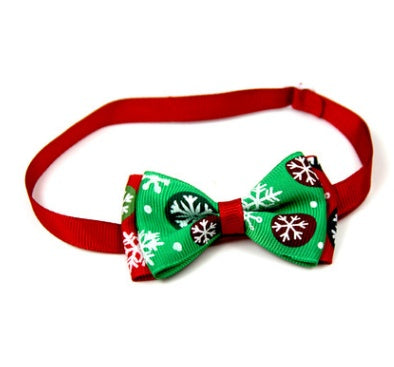 Handmade Christmas Ribbon Dog Bow Ties