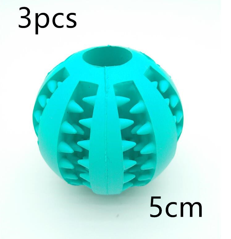 Pet Slow Feeder Dog Toy Rubber Dog Ball Toy