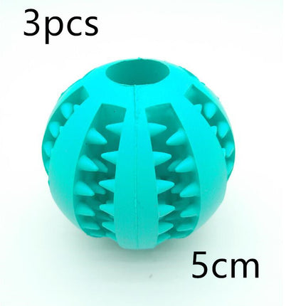 Pet Slow Feeder Dog Toy Rubber Dog Ball Toy