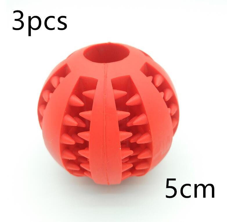 Pet Slow Feeder Dog Toy Rubber Dog Ball Toy