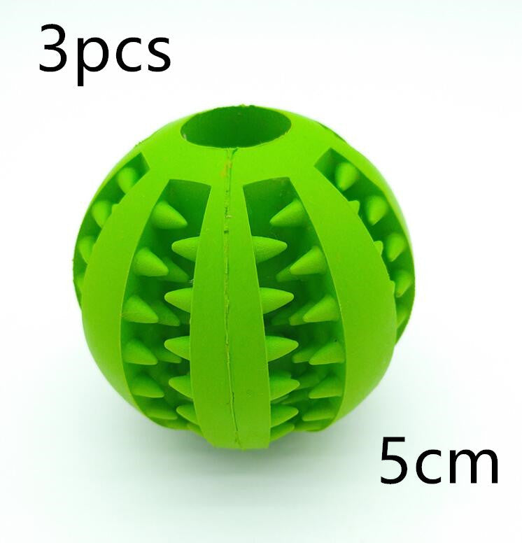 Pet Slow Feeder Dog Toy Rubber Dog Ball Toy