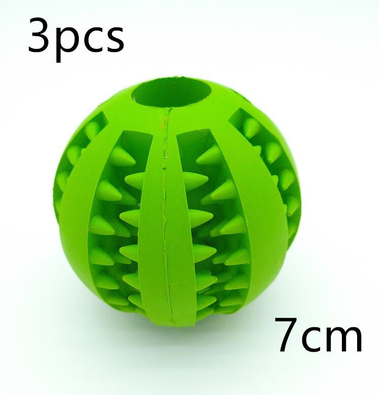 Pet Slow Feeder Dog Toy Rubber Dog Ball Toy