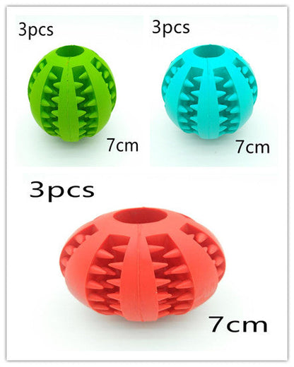Pet Slow Feeder Dog Toy Rubber Dog Ball Toy