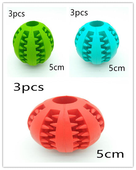 Pet Slow Feeder Dog Toy Rubber Dog Ball Toy