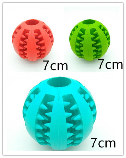 Pet Slow Feeder Dog Toy Rubber Dog Ball Toy
