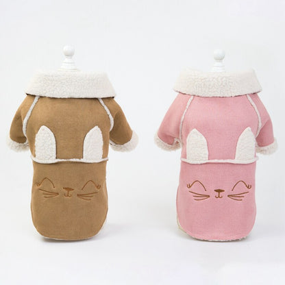 Cute Pet Clothes Deerskin Velvet