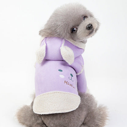 Cute Pet Clothes Deerskin Velvet