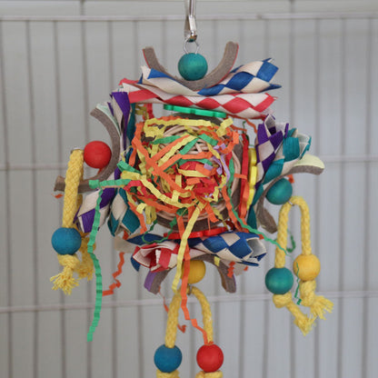 Colorful Vine Ball, Paper Tube, Bird Cage Parrot Toys