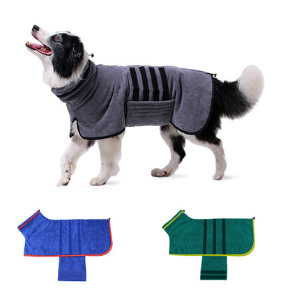 Dog Bathrobe Towel Drying Clothes