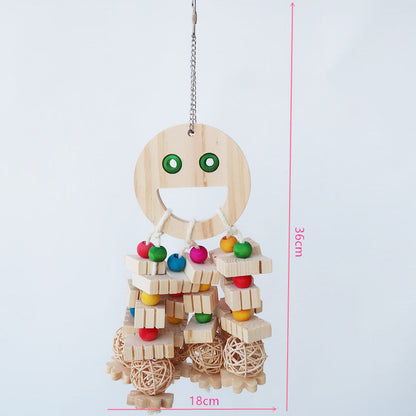 Parrot Wooded Building Blocks Toy