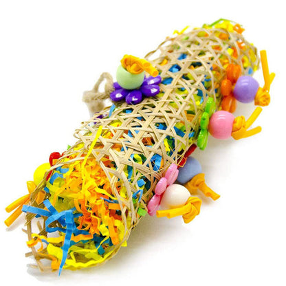 3pcs Bird Foraging Toys Rattan Ball Grass Wooden Toys