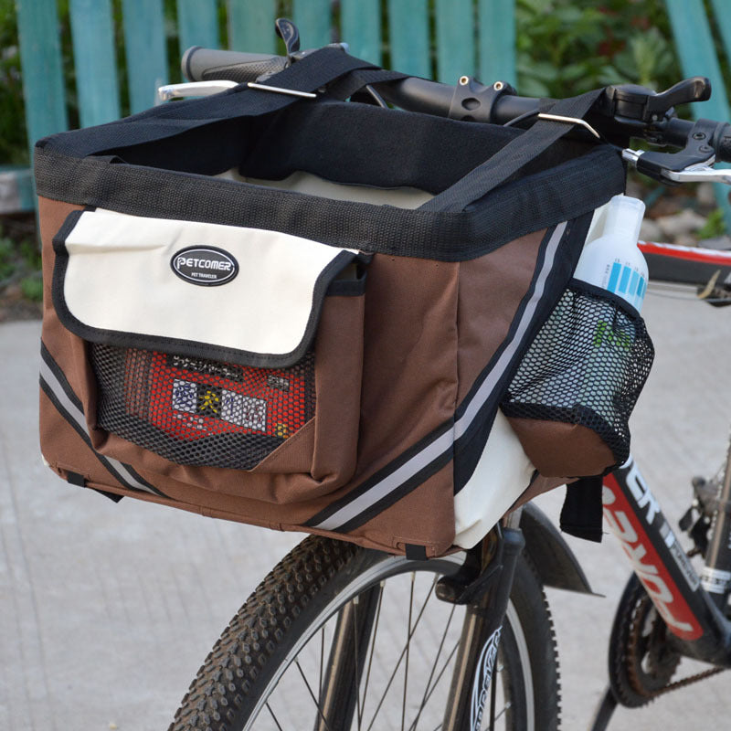 Pet Bicycle Carrier Removable Front Basket