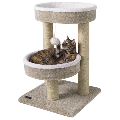 Cat Tower with Plush Perches & Scratching Posts