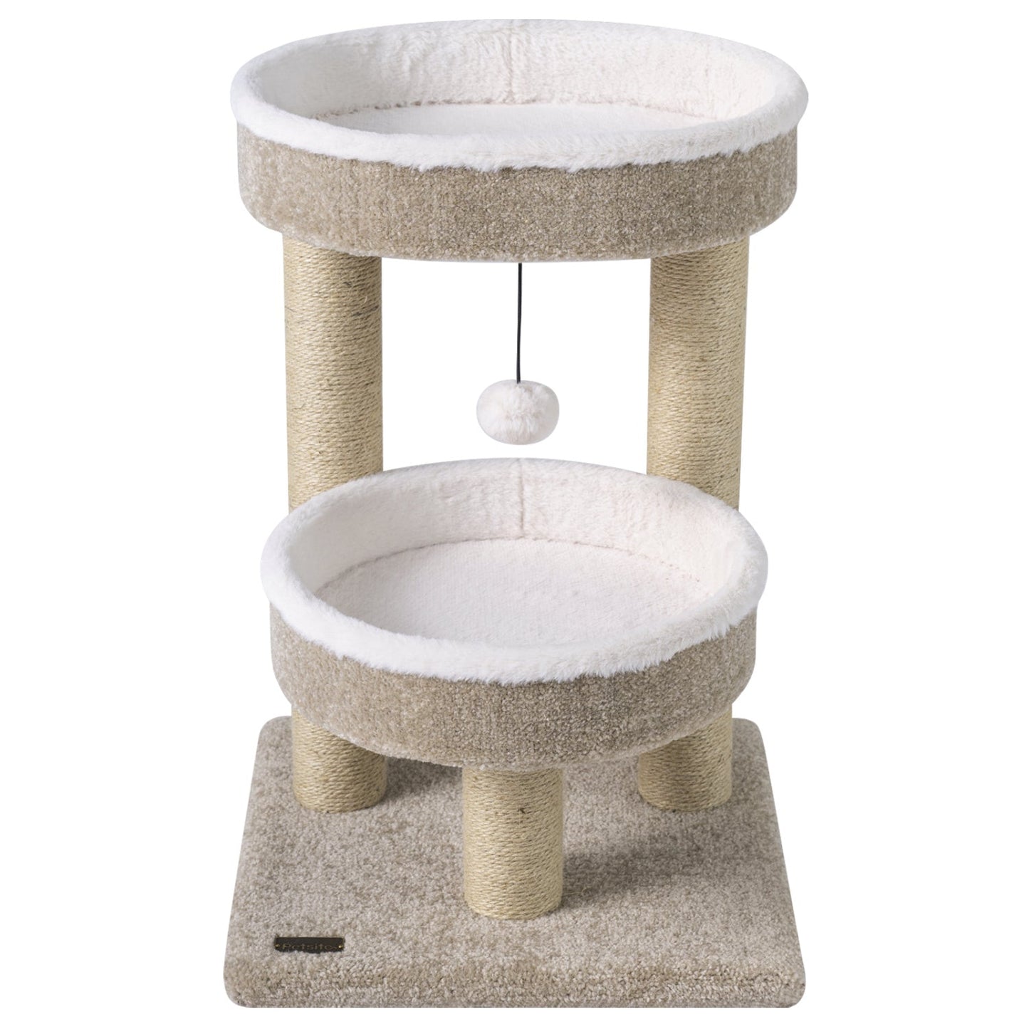 Cat Tower with Plush Perches & Scratching Posts