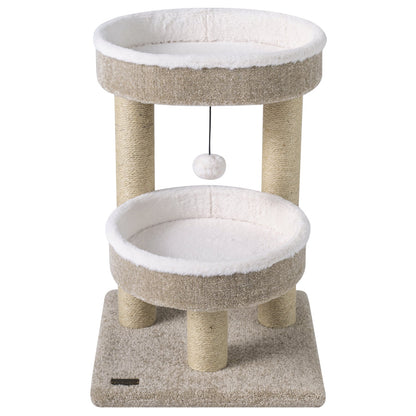 Cat Tower with Plush Perches & Scratching Posts