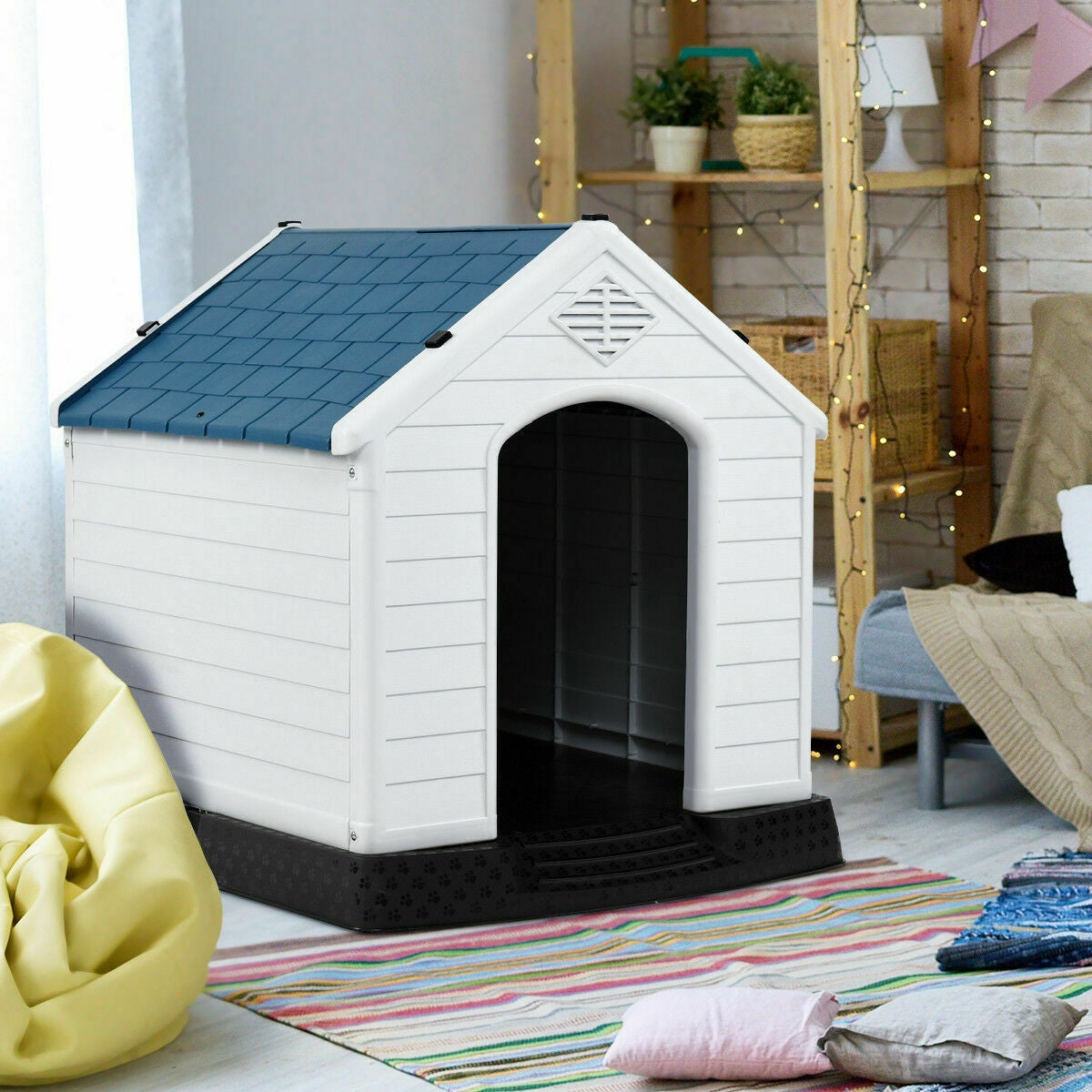 Indoor/Outdoor Waterproof Plastic Dog House