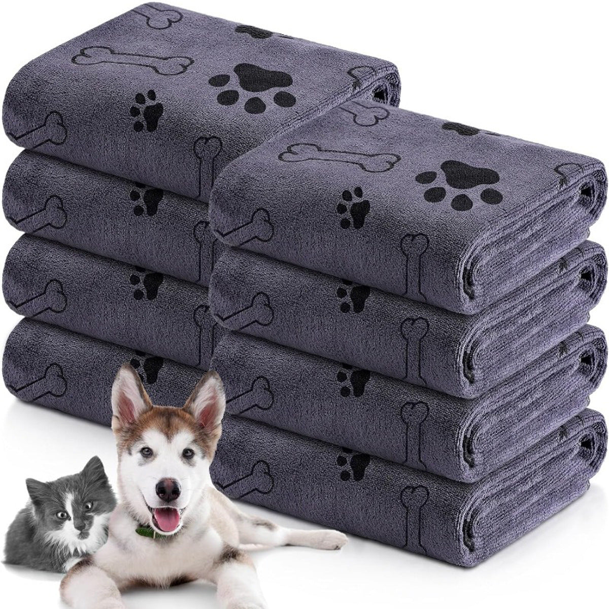 Pet bath towel quick drying and absorbent