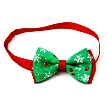 Handmade Christmas Ribbon Dog Bow Ties