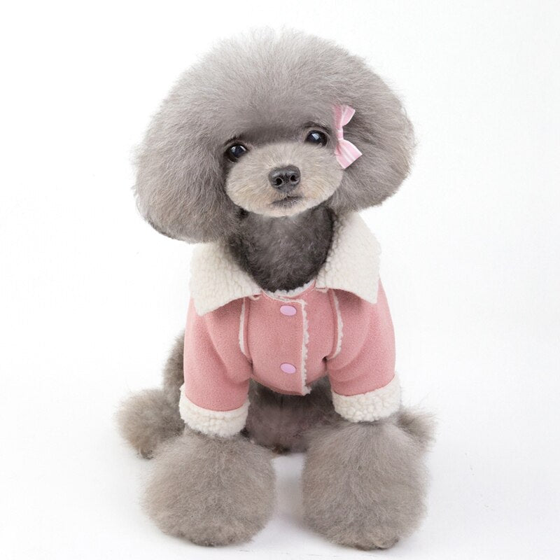 Cute Pet Clothes Deerskin Velvet