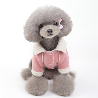 Cute Pet Clothes Deerskin Velvet