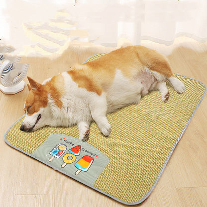 Pet Cooling/ Sleeping Grass Mat, Scratcher