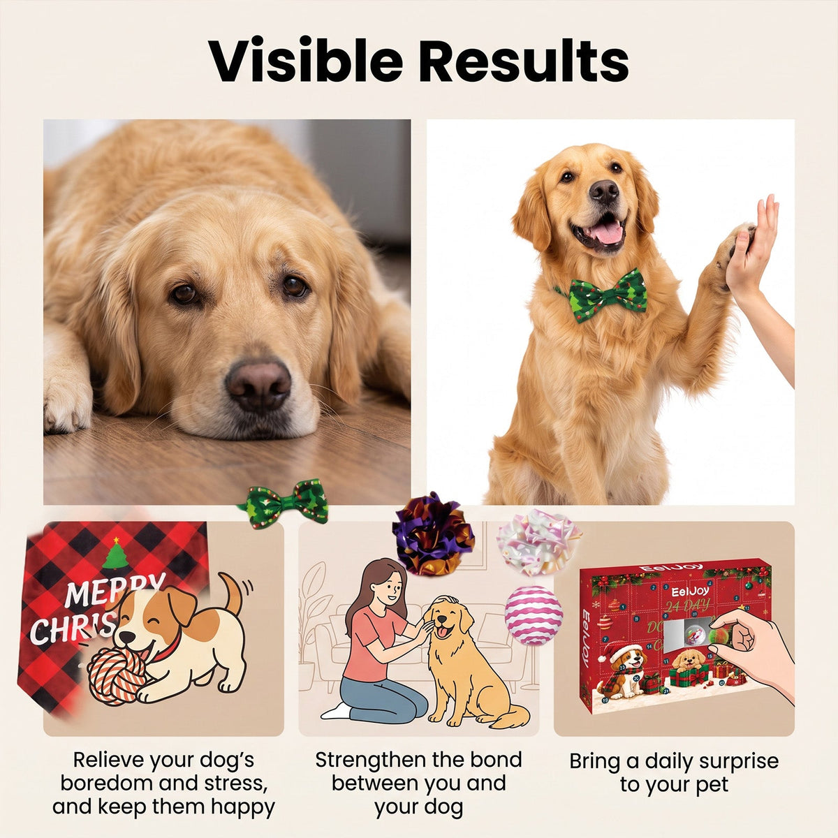 24 Day Dog Christmas Countdown Toys and Accessories