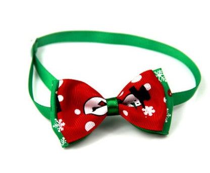 Handmade Christmas Ribbon Dog Bow Ties