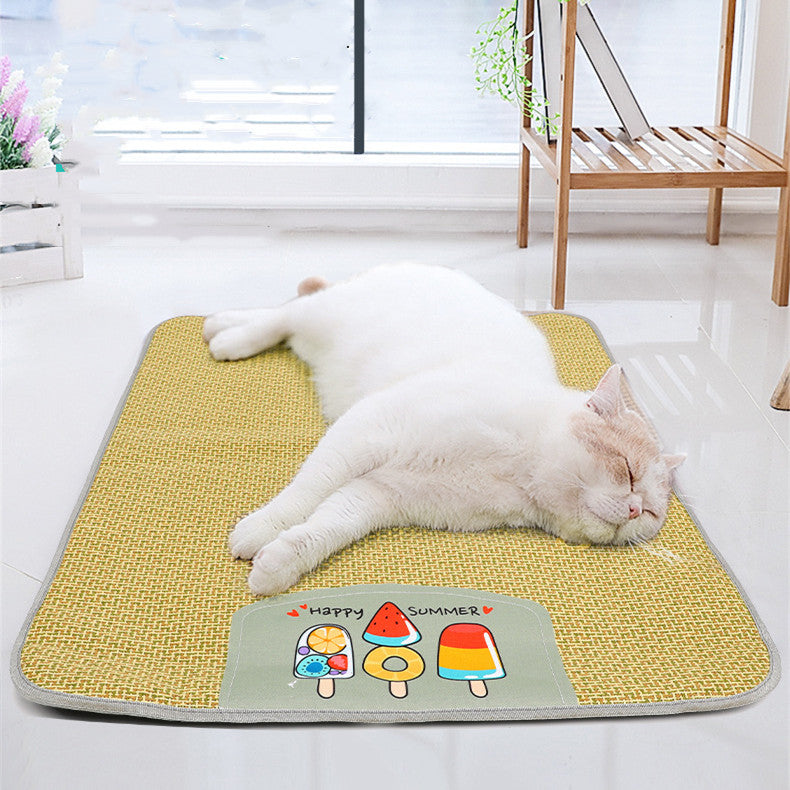 Pet Cooling/ Sleeping Grass Mat, Scratcher