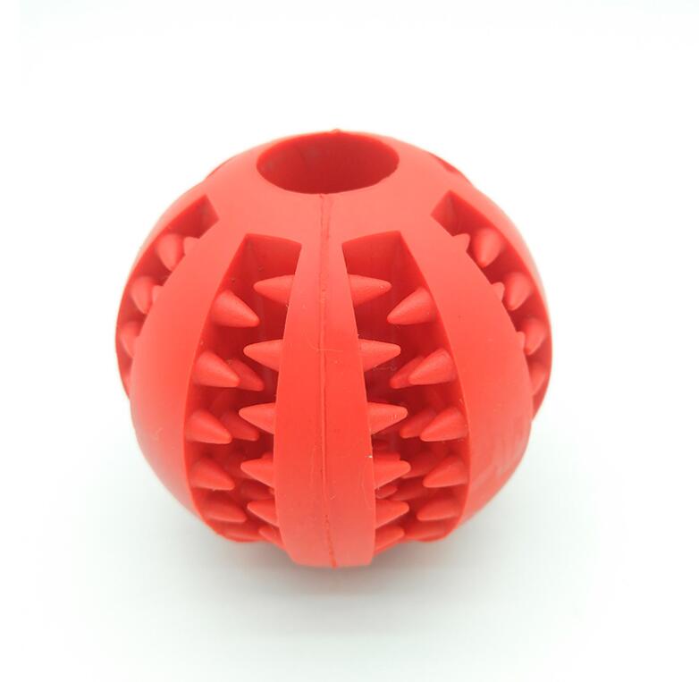 Pet Slow Feeder Dog Toy Rubber Dog Ball Toy