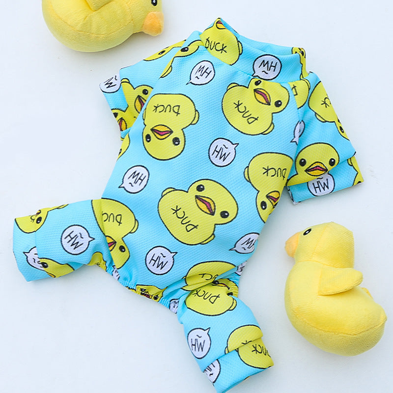 Pet Four-legged Clothes Duck Cartoon Pajamas