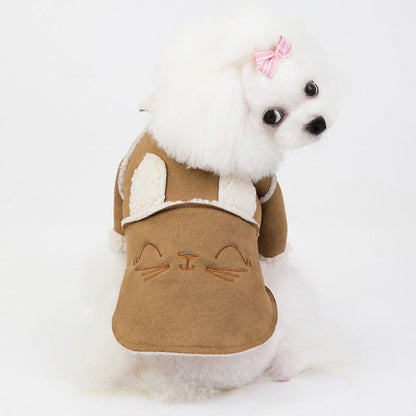 Cute Pet Clothes Deerskin Velvet