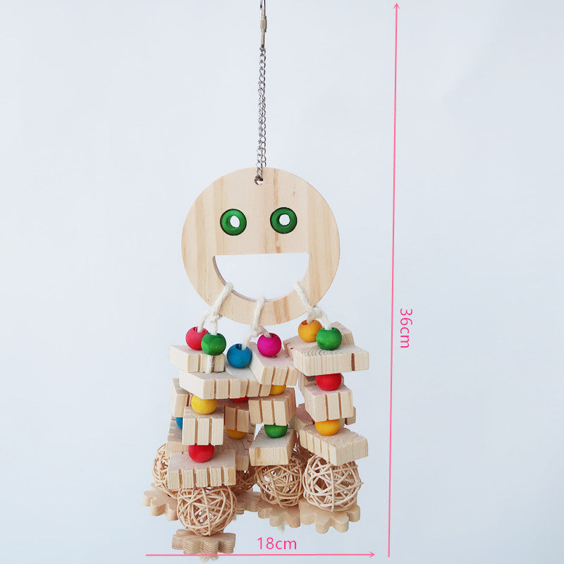 Parrot Wooded Building Blocks Toy