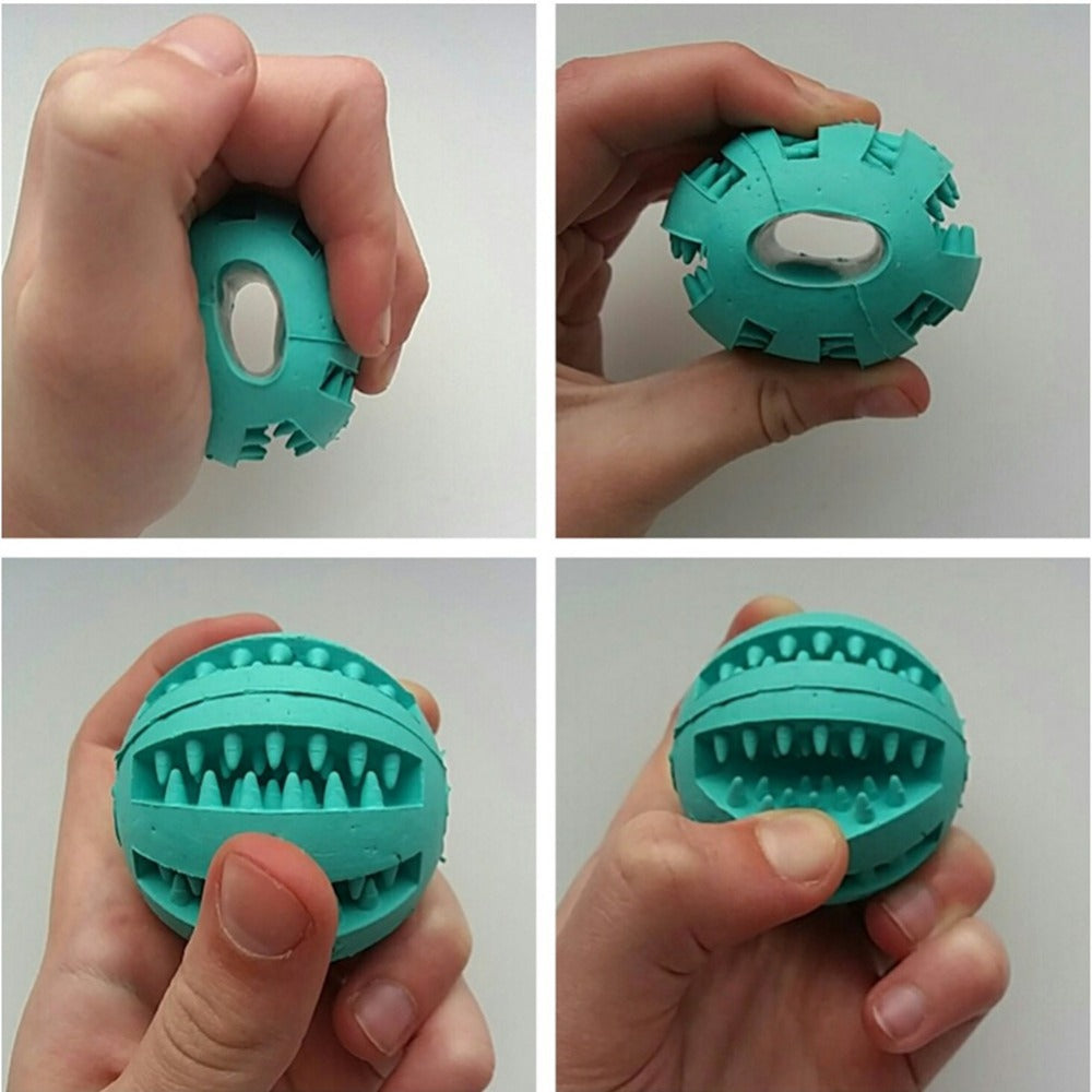 Pet Slow Feeder Dog Toy Rubber Dog Ball Toy
